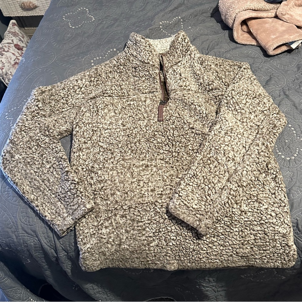 Men’s Brown Frosted Tip True Grit Pullover